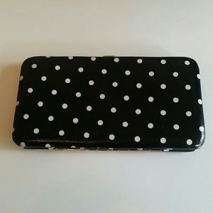 Polka dot wallet/clutch